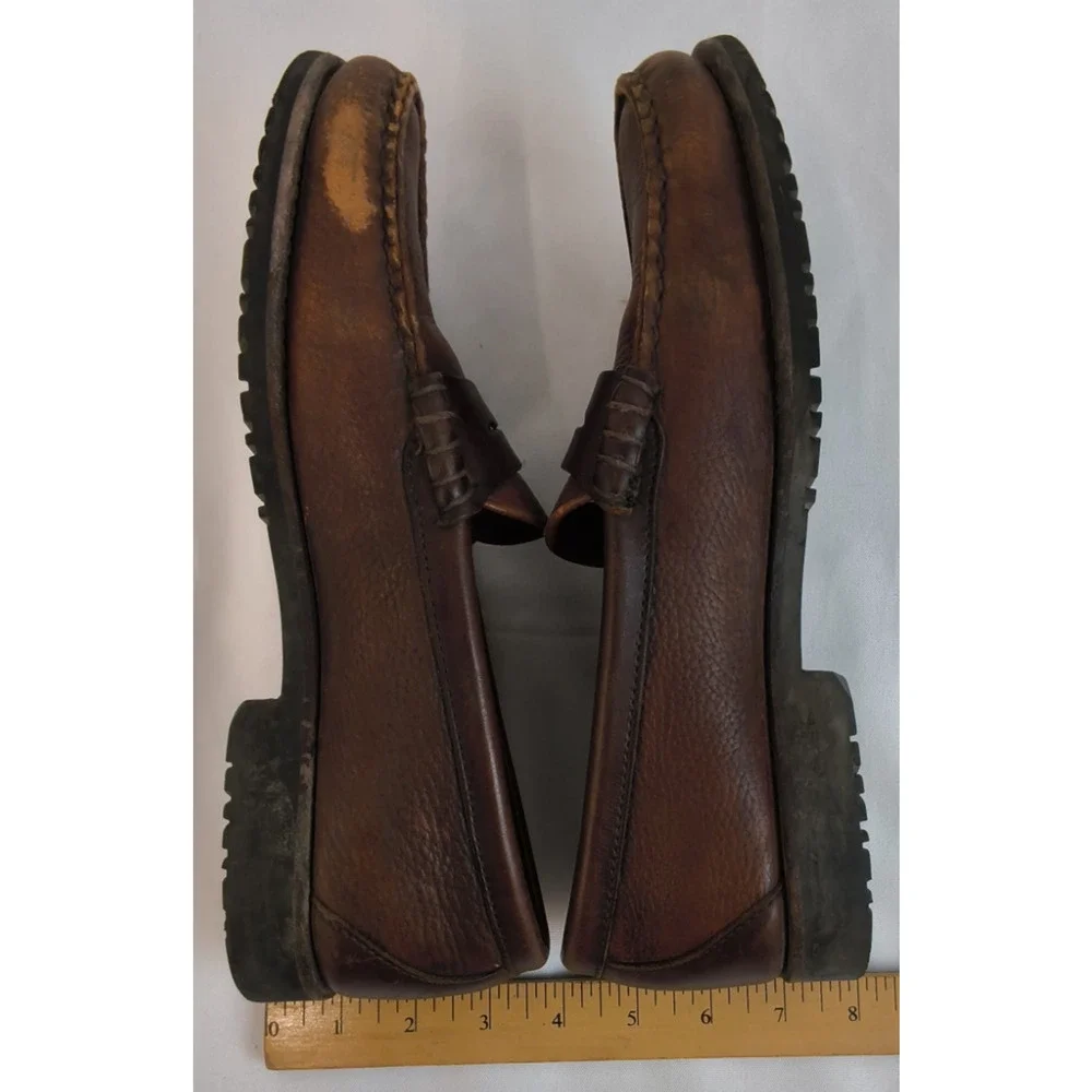 Allen Edmonds Holton Loafers Men's 10D Brown Leather Business Casual #W5237